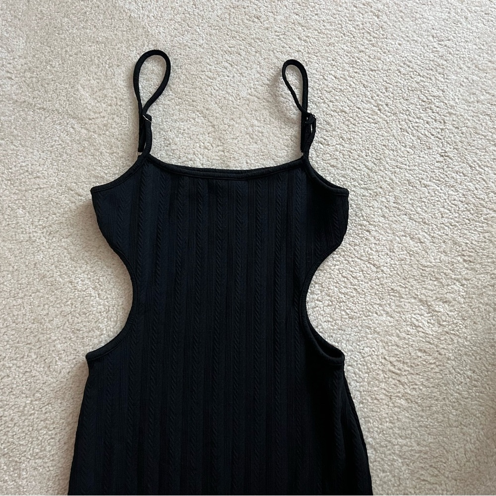 Dolls Kill Black Cutout Midi Dress